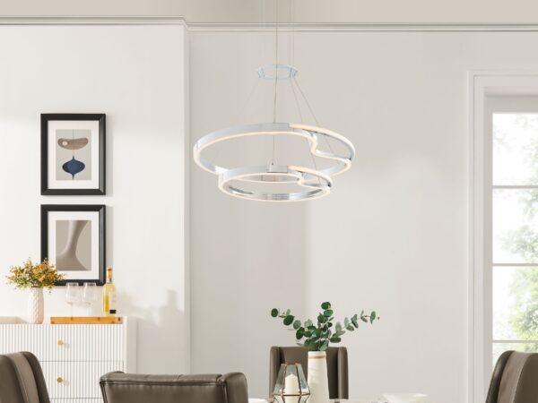 Minsk Double Round Chandelier // Chrome