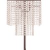 Square Crystal Double Crown Table Lamp // Chrome