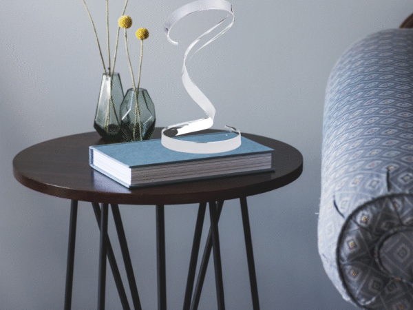 Hamburg Chrome Table Lamp // LED Strip & Dimmable Switch