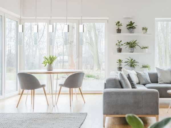 Rectangular Crystal Chandelier // 5 Light