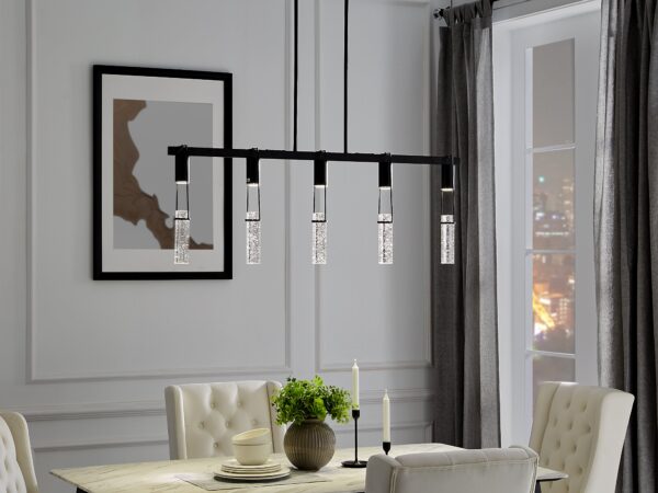Harmony 5 Light Chandelier // Matte Black