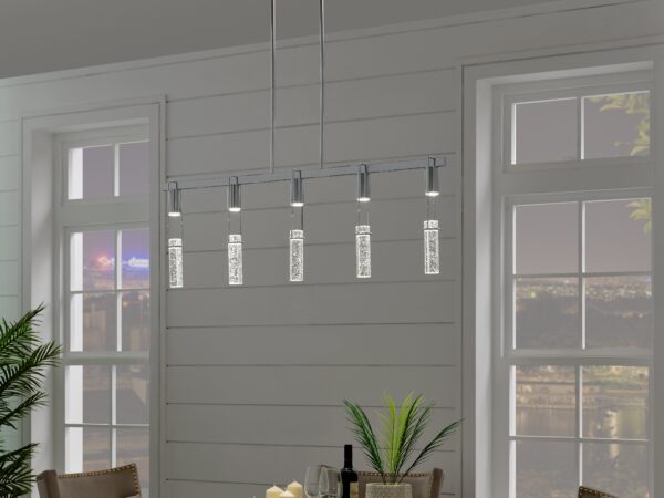 Harmony 5 Light Chandelier // Chrome