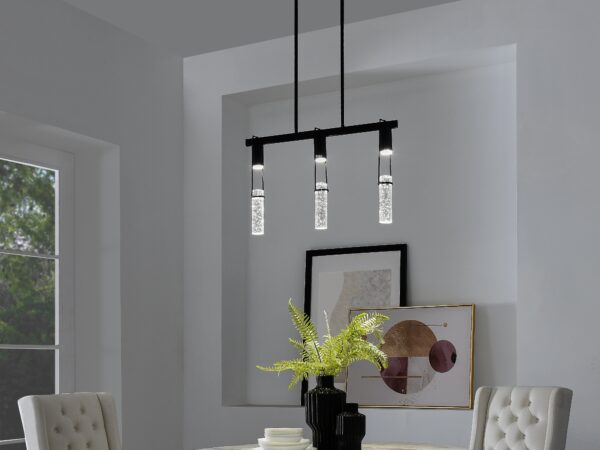 Harmony 3 Light Chandelier // Matte Black