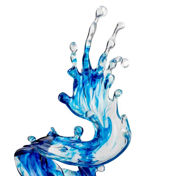 Breaker Wave 21" Tall Sculpture // Ocean Blue