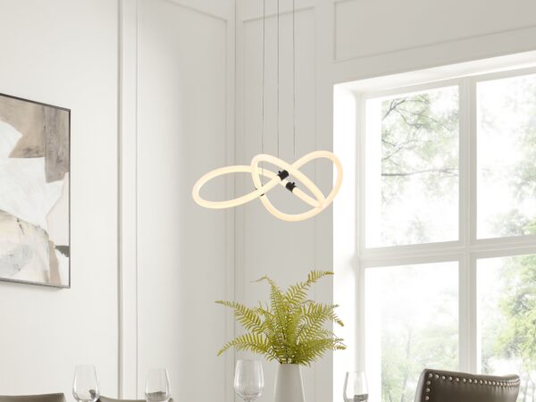 Daisy LED Adjustable Chandelier // Matte Black