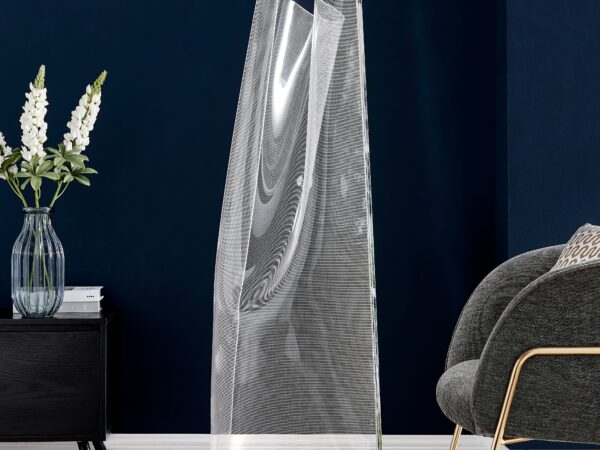 Acrylic Lace Floor Lamp // Chrome