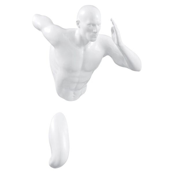 Runner Man 13" Wall Sculpture // White