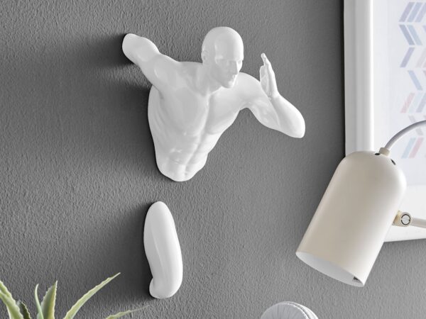 Runner Man 13" Wall Sculpture // White