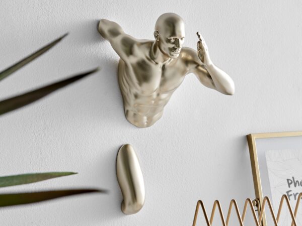 Runner Man 13" Wall Sculpture // Gold