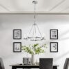 Victory 8 Light Chandelier //  Chrome