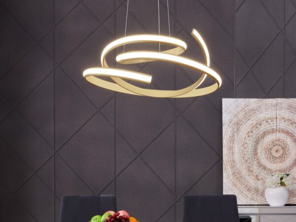 Oslo LED Adjustable Chandelier // Gold