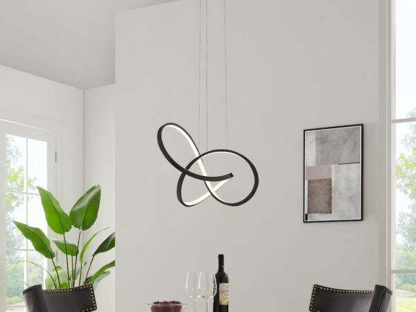 Knotted LED Dimmable Chandelier // Black