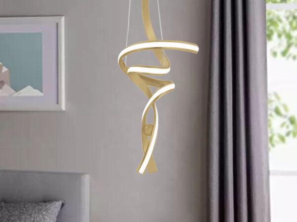 Hamburg LED Chandelier // Sandy Gold
