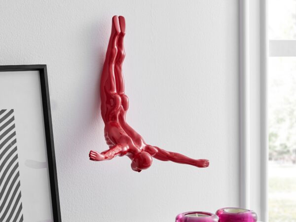 Diver Wall Decor Sculpture //11" Red