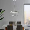 Beijing LED adjustable Round Chandelier // Chrome