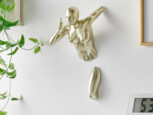 Gold Wall Runner 13" Woman Sculpture