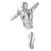 Runner Woman 13" Wall Sculpture // Chrome