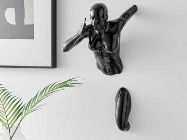 Runner Woman 20" Wall Sculpture // Black