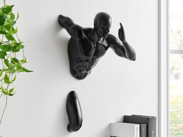 Runner Man 20" Wall Sculpture // Black
