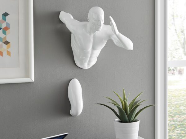 Runner Man 20" Wall Sculpture // White