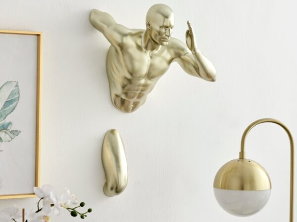 Runner Man 20" Wall Sculpture // Gold