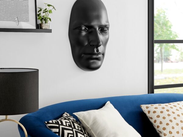 Sumerian Masculine Face // Matte Black