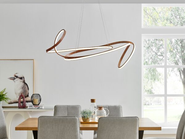 Moscow LED Chandelier // Light Wood
