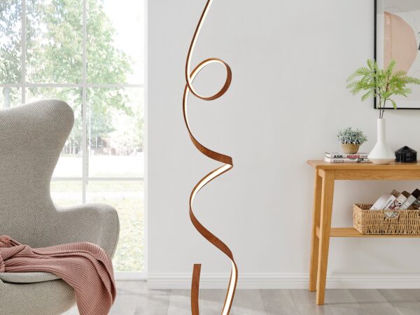 Amsterdam LED Dimmable 63" Floor Lamp // Wood