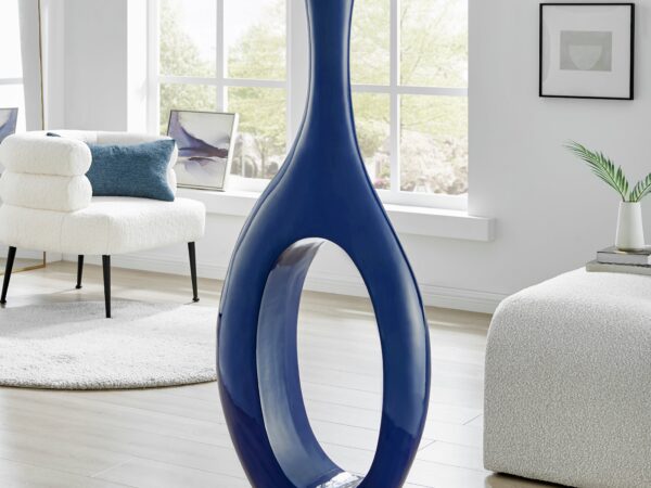 Trombone Vase // Small Navy Blue
