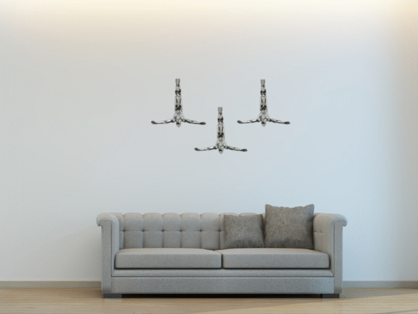 Set of Three Large Wall Divers // Semi Chrome