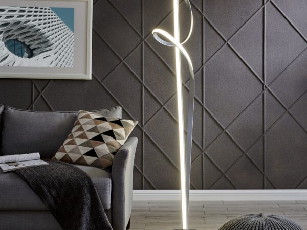 Budapest Dimmable LED 63" Tall Floor Lamp // Silver