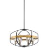 Opia Vintage 8 Light Chandelier // Gold and Black