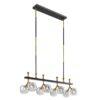 Sonder Rectangular Gold and Black Chandelier