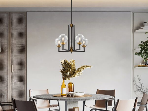 Monachopsis Small Chandelier // Gold and Black