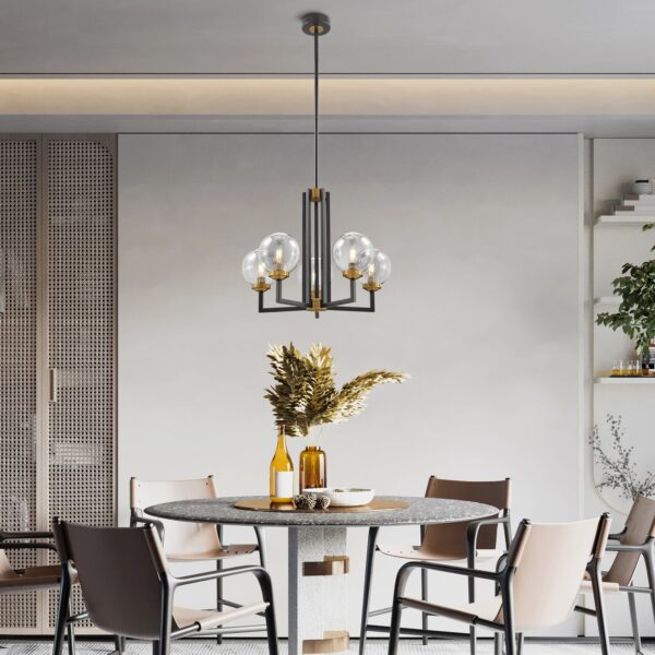 Monachopsis Small Chandelier // Gold and Black