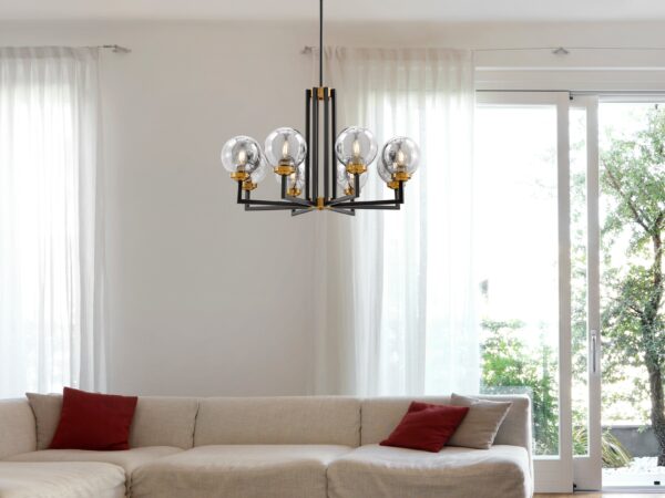 Monachopsis Large Chandelier // Gold and Black