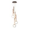 Glitter Rings Flush Chandelier // Bronze
