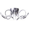 6  Petal Flower Dimmable LED Flush Mount Lamp // Chrome