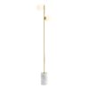 Anechdoche 2 Lights Floor Lamp // Gold and White