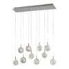 Bubbling Glow Rectangular Chandelier // Chrome