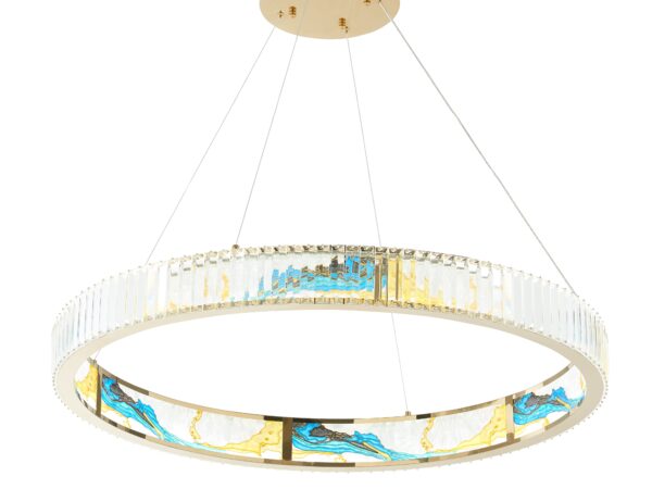 Boeseman's Colorful Chandelier // 1 Tier, Round