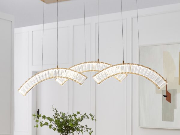Sanford Triple Chandelier // Brushed Gold