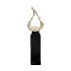 Yoga Floor Sculpture // White with Black Base