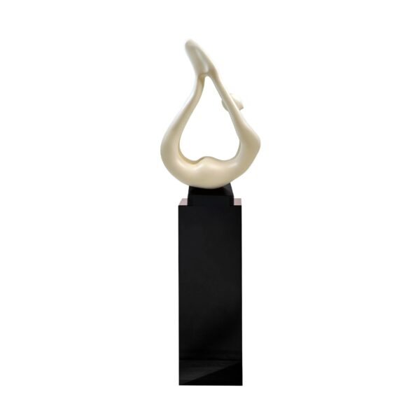 Yoga Floor Sculpture // White with Black Base
