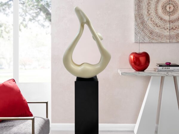 Yoga Floor Sculpture // White with Black Base