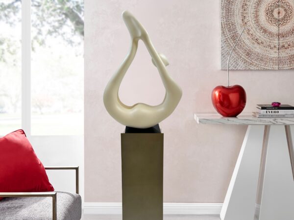 Yoga White Sculpture - Gray Base