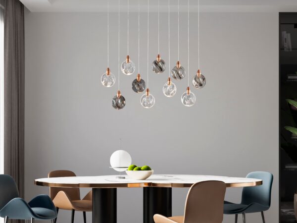Lustre Rectangular Chandelier // Bronze