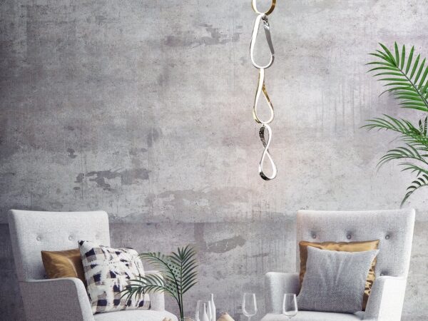 Prague Vertical Chandelier // Gold and Chrome