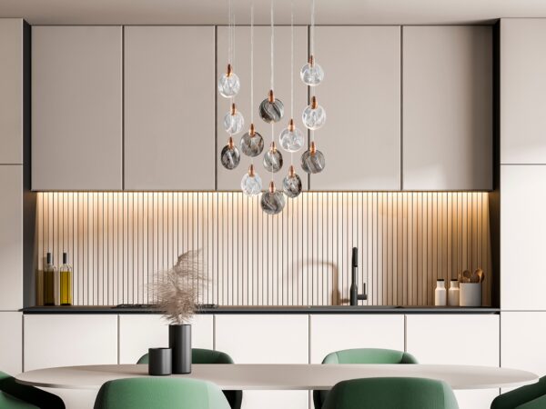 Lustre Square Chandelier // Bronze