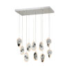 Deuterium Rectangular Chandelier // Chrome
